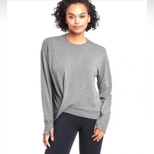 Super Soft Twist-Front Crewneck Pullover Sweatshirt - All in Motion